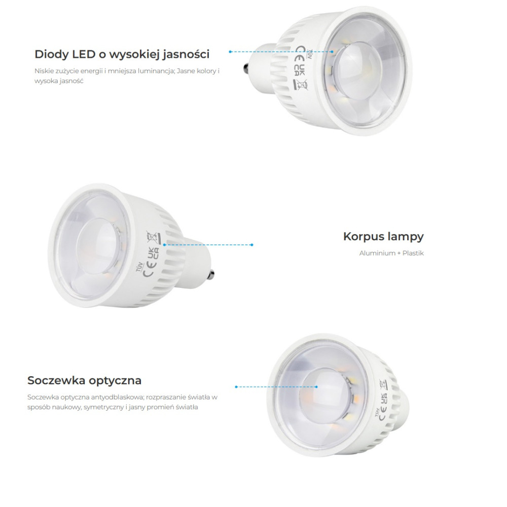 ŻARÓWKA GU10 6W RGB+CCT WiFi SMART LED MiLight FUT106