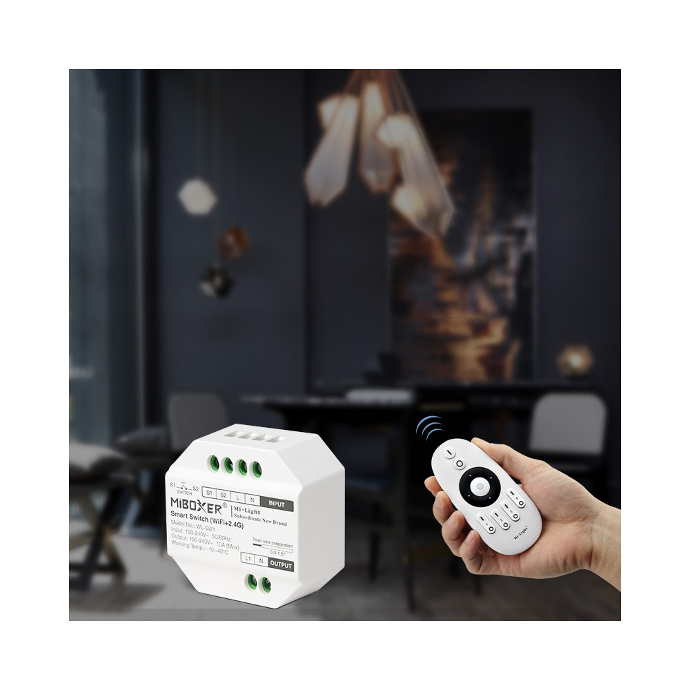 Zestaw Włącznik Wi-Fi 230V Mi-Light WL-SW1 sterowanie z TUYA plus pilot C2