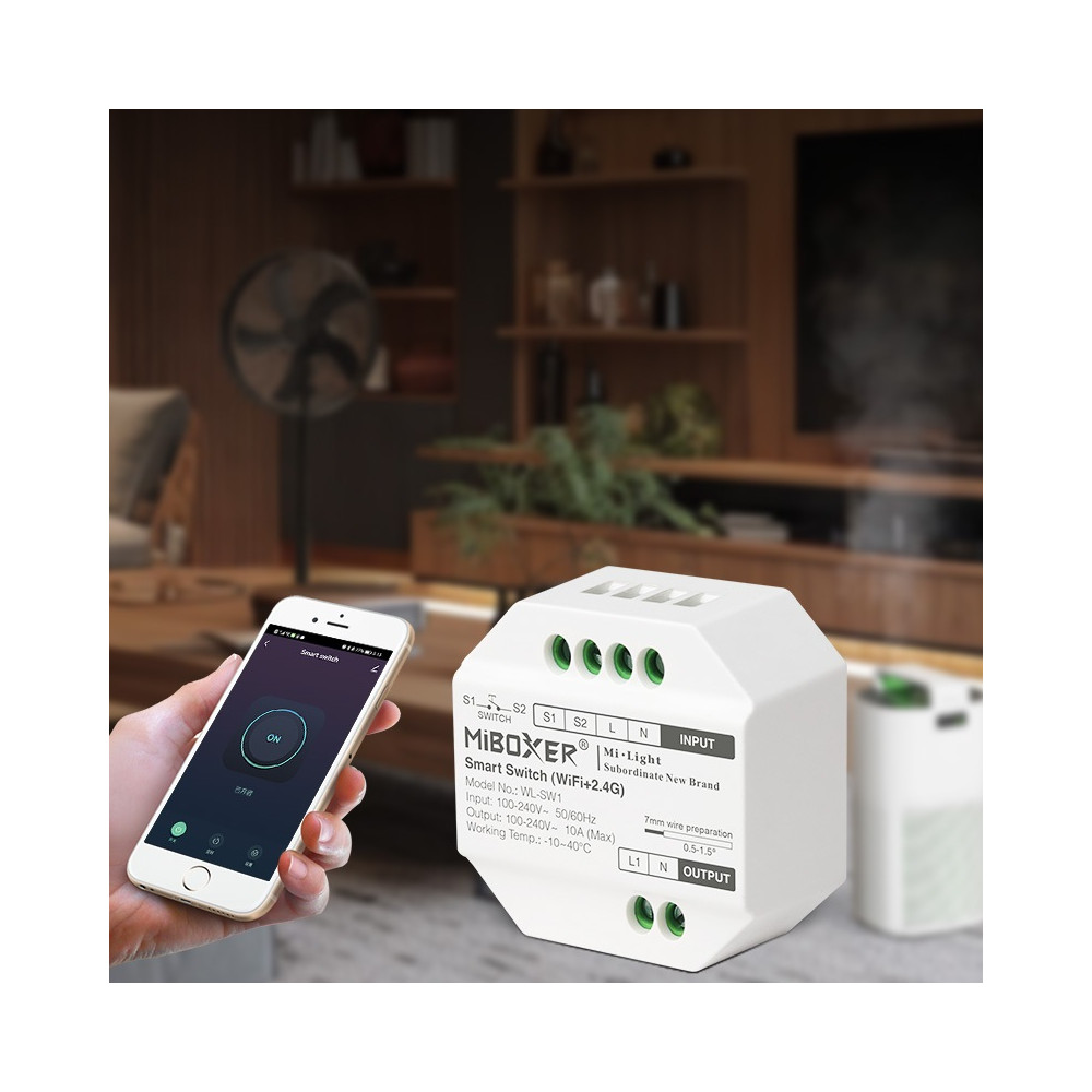 Zestaw Włącznik Wi-Fi 230V Mi-Light WL-SW1 sterowanie z TUYA plus pilot C2