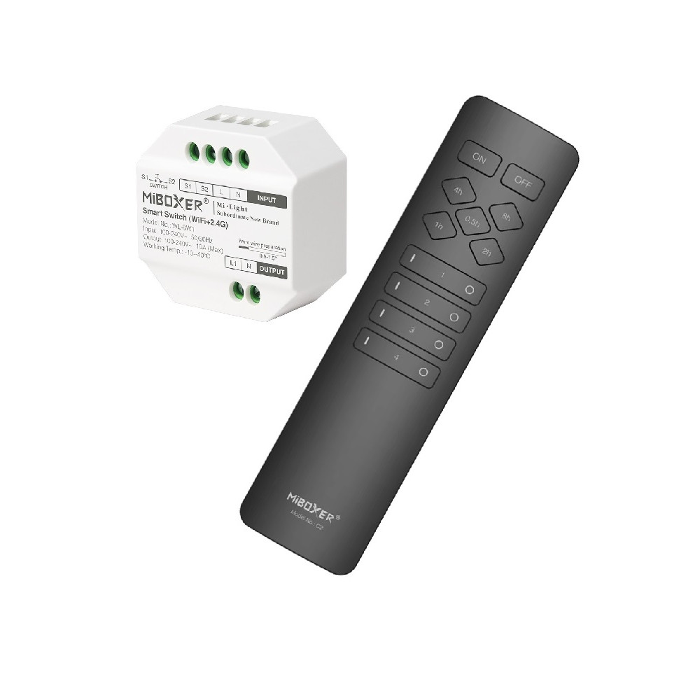 Zestaw Włącznik Wi-Fi 230V Mi-Light WL-SW1 sterowanie z TUYA plus pilot C2