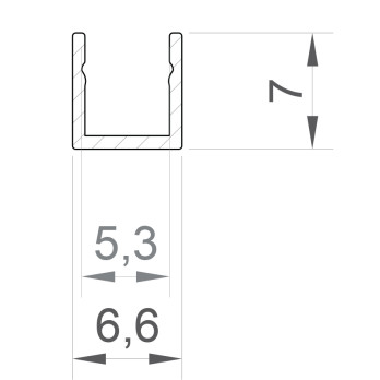 1m Profil LED P4-4 nawierzchniowy biały