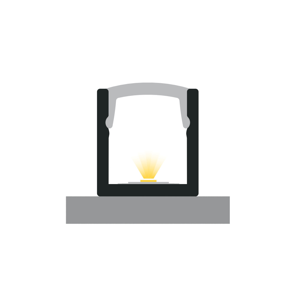 Profil LED P4-4 czarny lakierowany