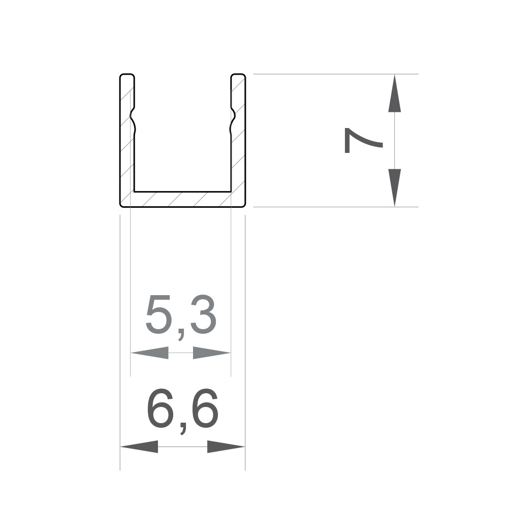 2m Profil LED P4-4 nawierzchniowy biały