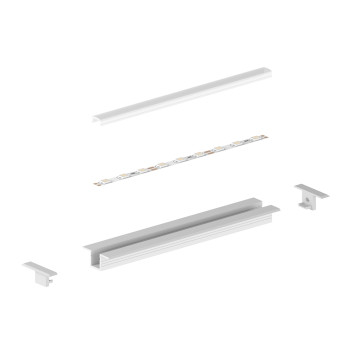 Profil LED P6-4 wpuszczany czarny