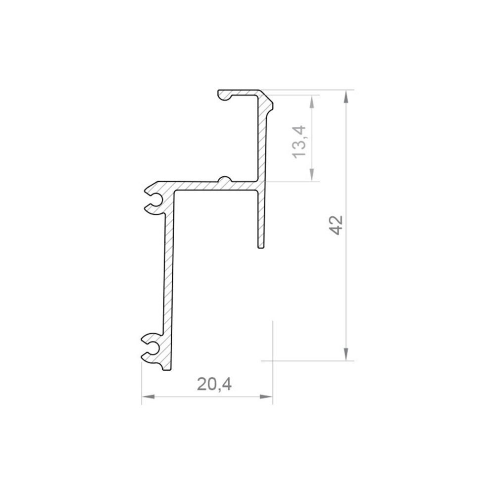Profil LED GK4-1 do karton-gips srebrny anodowany