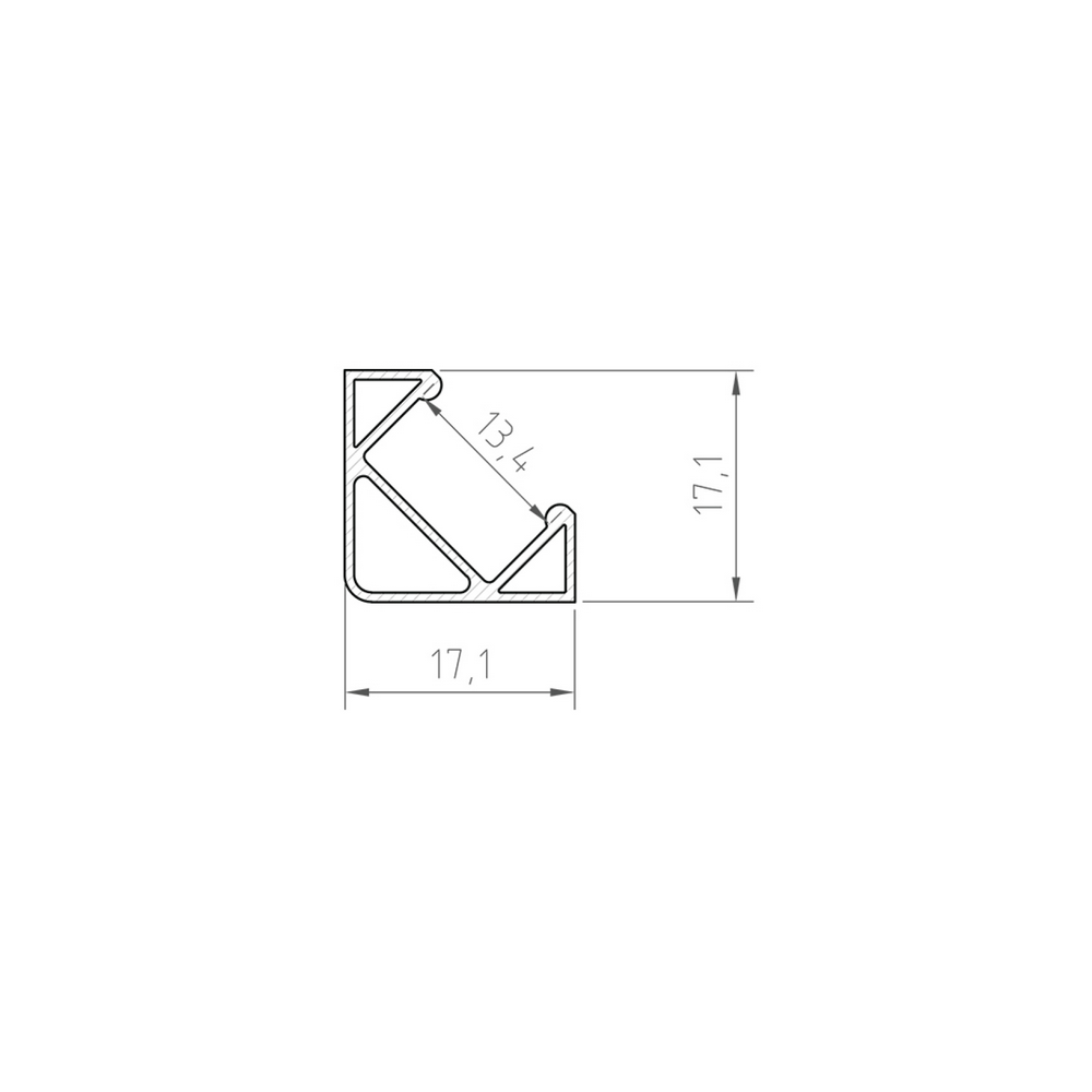 Profil LED P3-1 srebrny anodowany