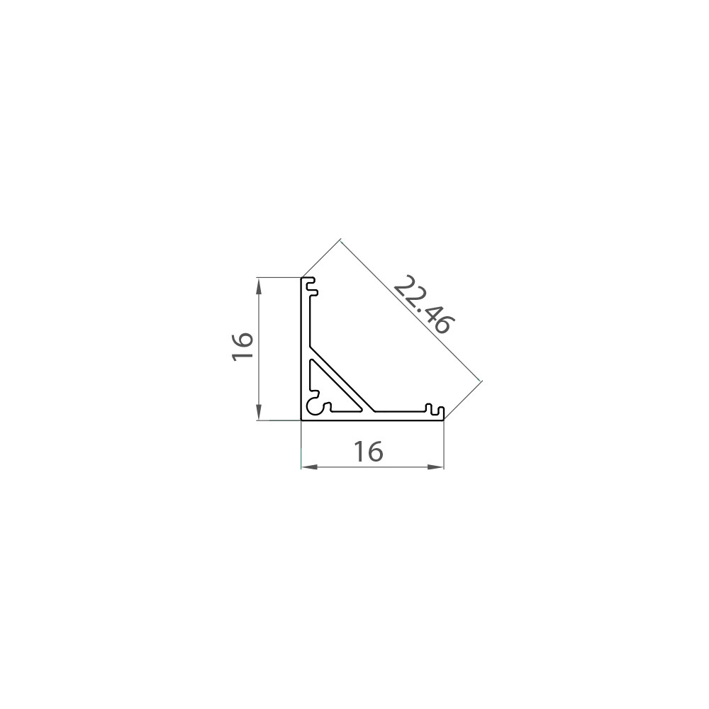 Profil LED P3-2 srebrny anodowany