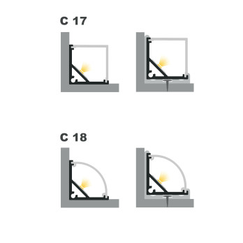 Profil LED P3-2 czarnym lakirowany