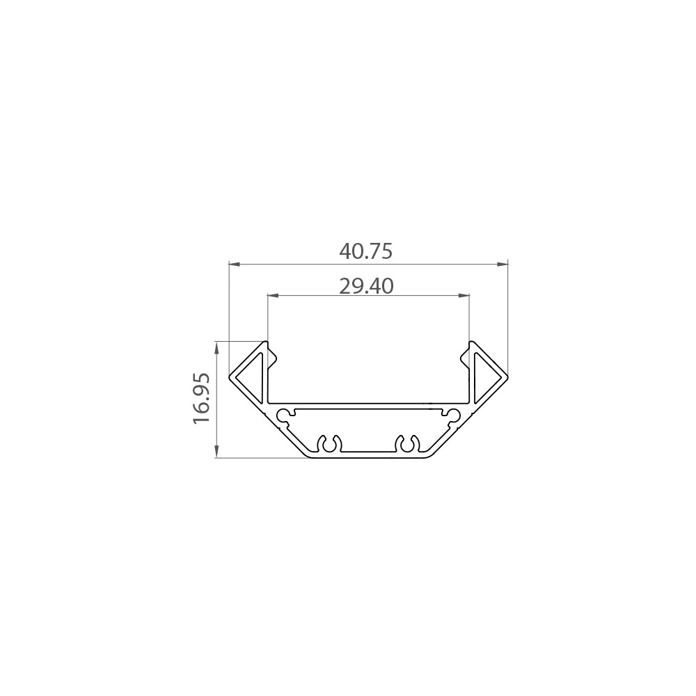 Profil LED P3-3 czarny lakierowany