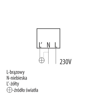 Czujnik zmierzchu hermetyczny IP67 200W 5lux 230V