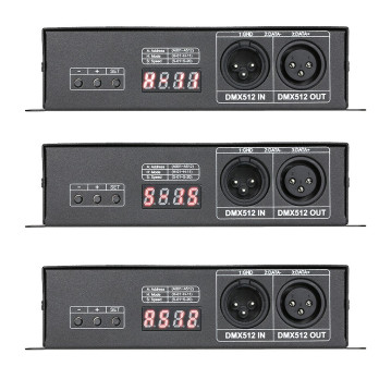 Kontroler Dekoder DMX 512 RGBW 4x8A 12-24V DC z wyświetlaczem