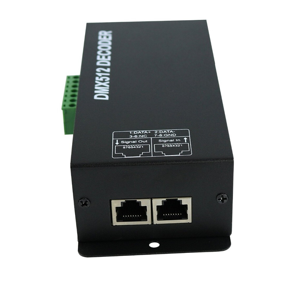 Kontroler Dekoder DMX 512 RGBW 4x8A 12-24V DC z wyświetlaczem