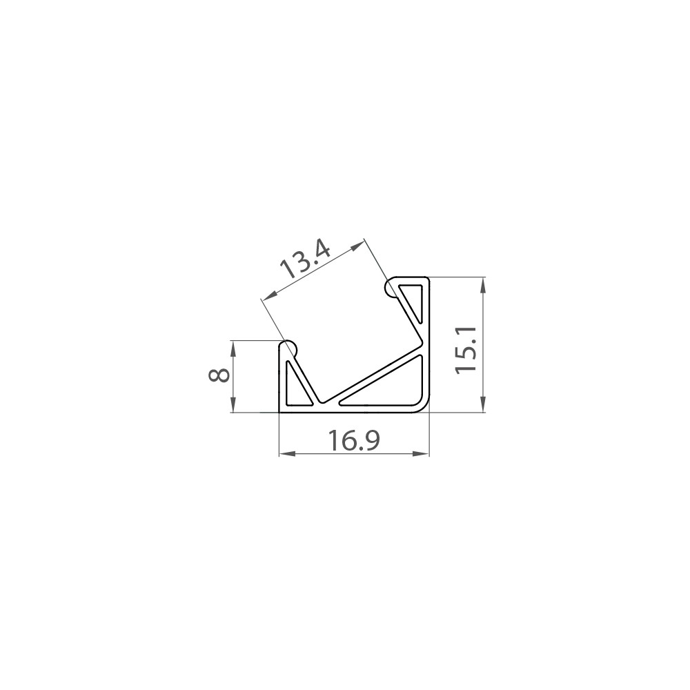 Profil LED P3-4 srebrny anodowany