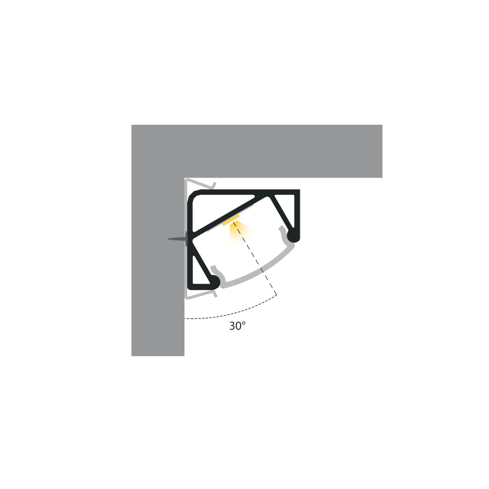 Profil LED P3-4 czarny lakierowany