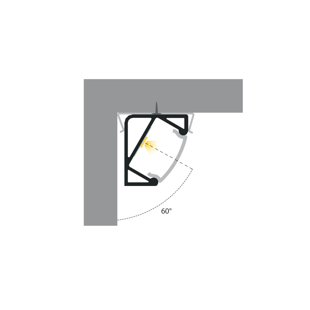 Profil LED P3-4 czarny lakierowany