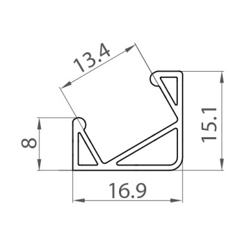 Profil LED P3-4 biały lakierowany
