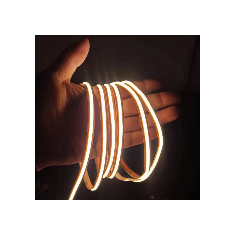 Taśma LED COB biały ciepły 3000K 10W 24V 528 LED/m CRI90 FREE CUT R2R- 1 metr