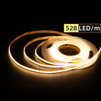 Taśma LED COB neutralna 4000K 10W 24V 528 LED/m CRI90 FREE CUT R2R- 1 metr