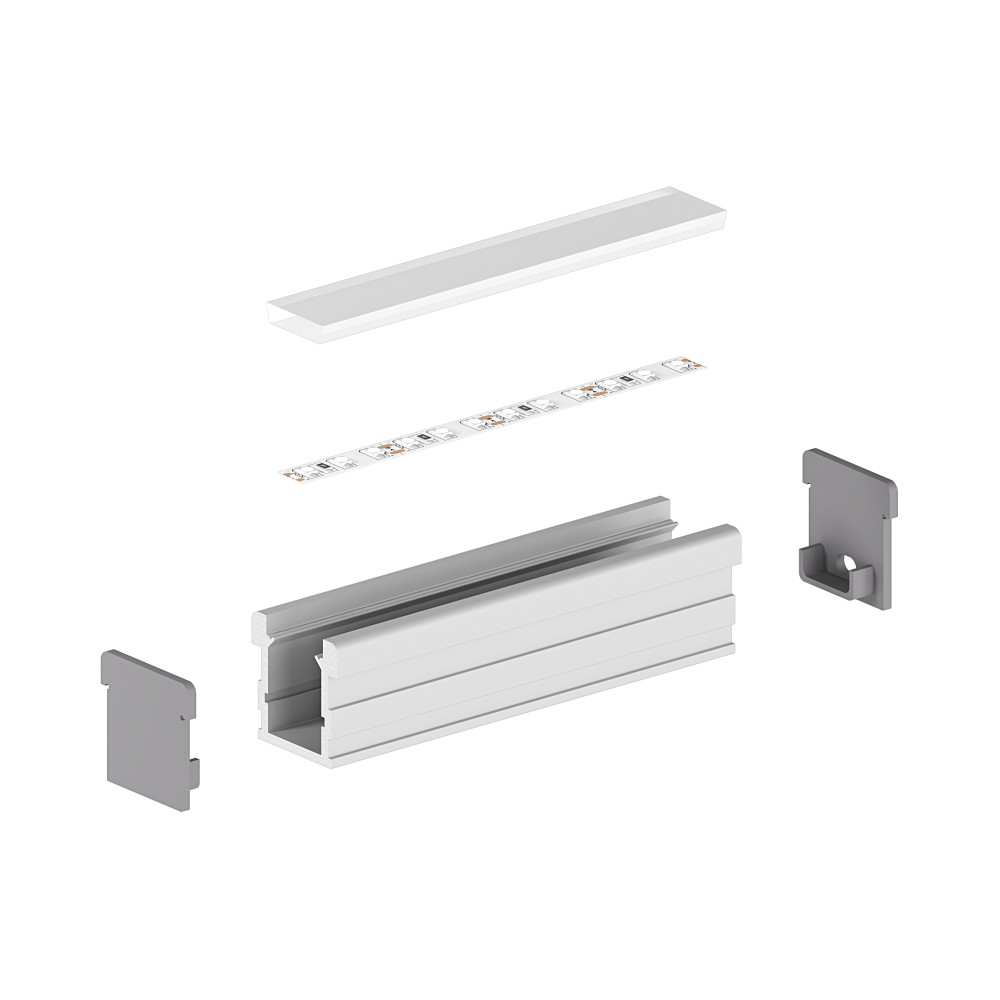 Profil LED P24-1 hermetyczny nawierzchniowy biały
