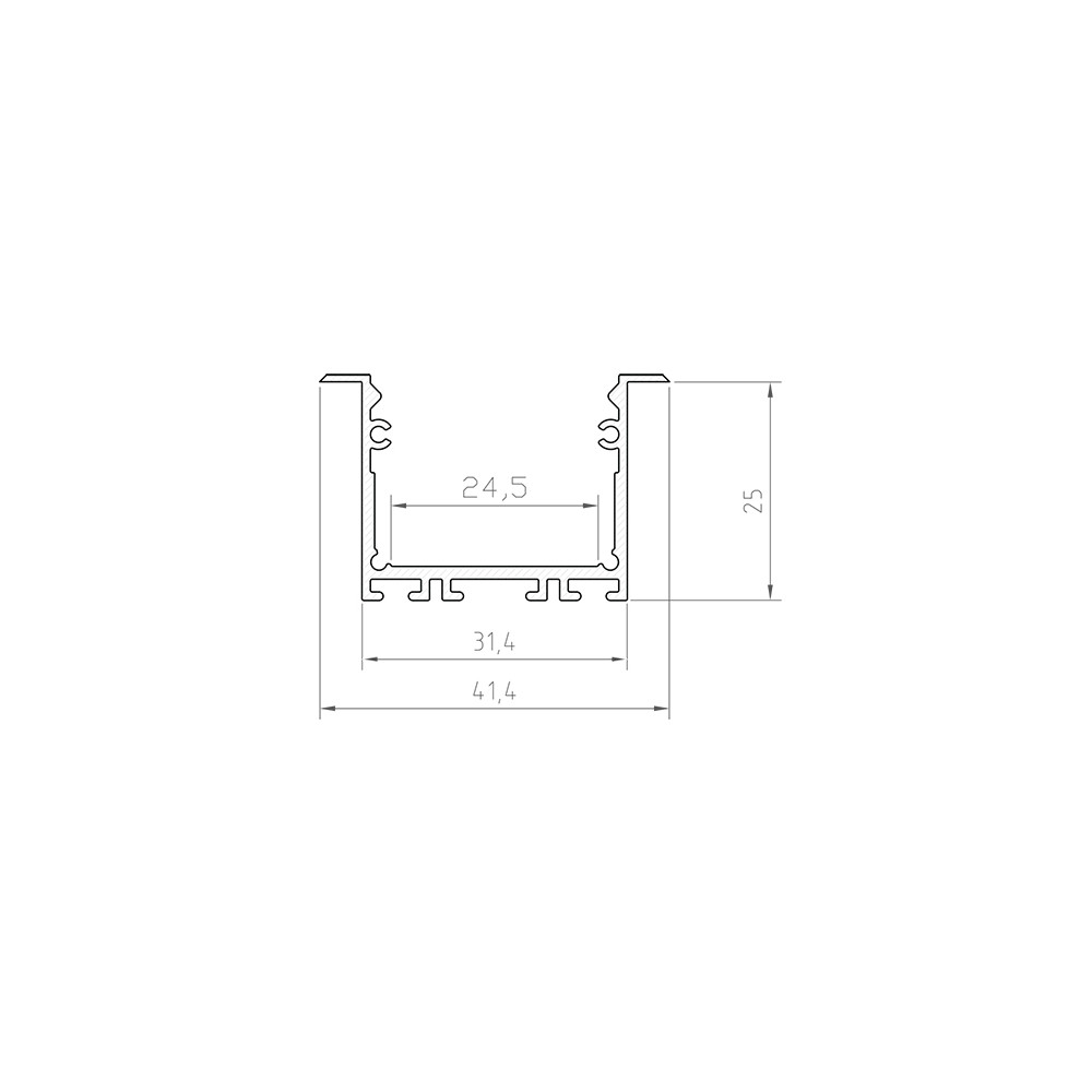 Profil LED P22-1 biały lakierowany