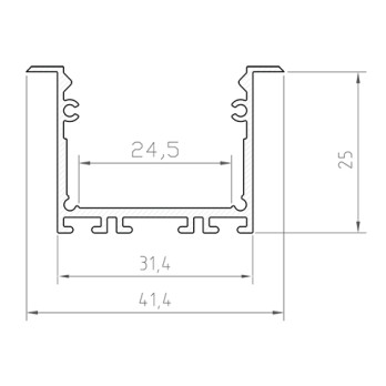 Profil LED P22-1 biały lakierowany