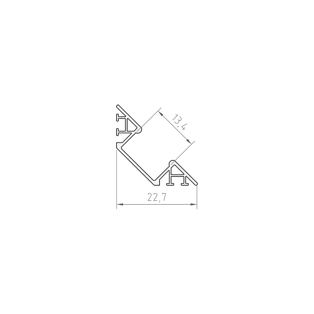 Profil LED P7-1 srebrny anodowany