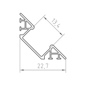 Profil LED P7-1 czarny lakierowany