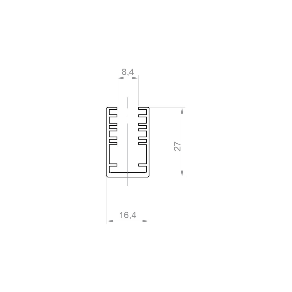 Profil LED P10-3 srebrny anodowany