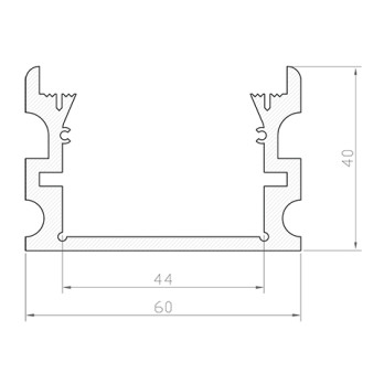 Profil LED P24-2 srebrny anodowany