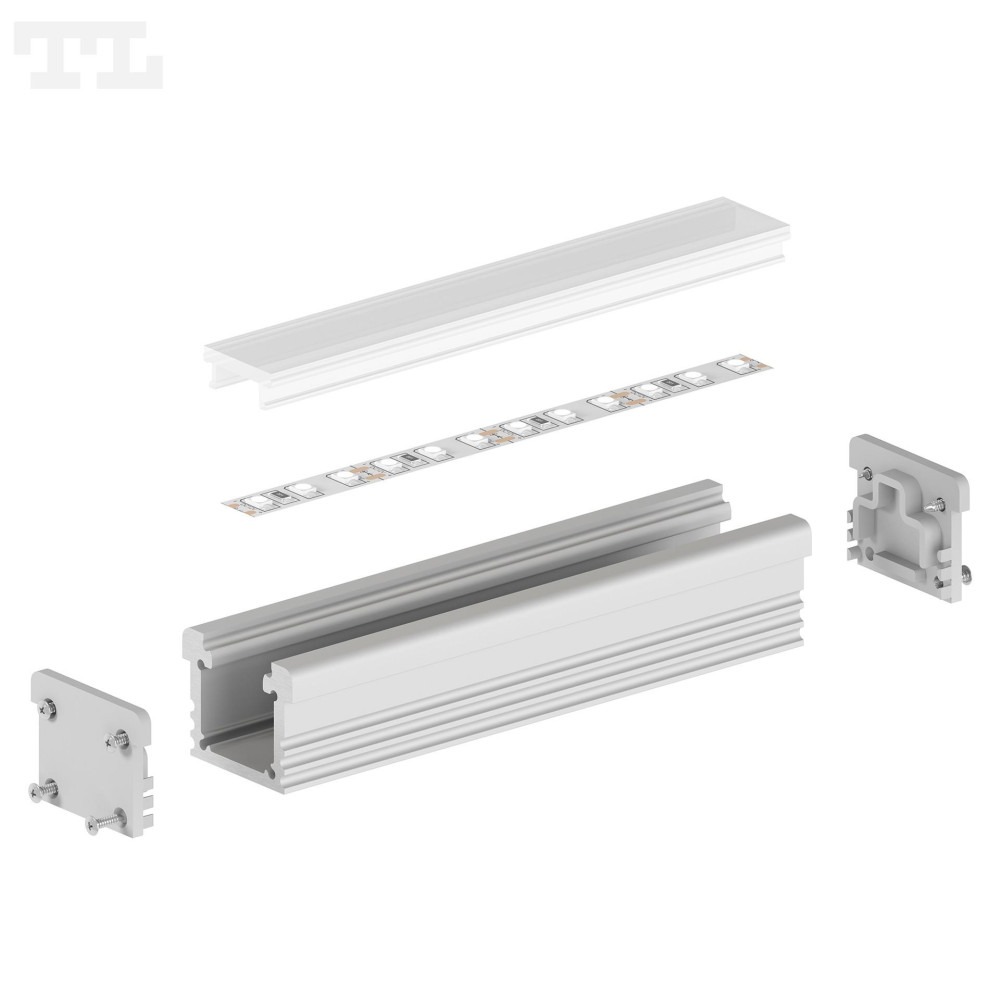 1m Profil LED P24-3 hermetyczny nawierzchniowy srebrny anodowany