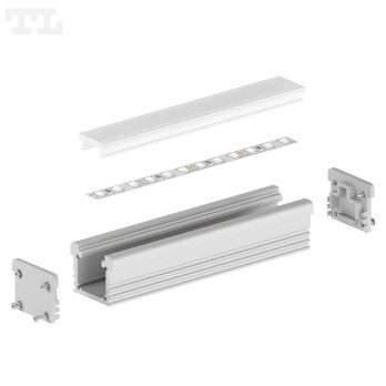 1m Profil LED P24-3 hermetyczny nawierzchniowy srebrny anodowany