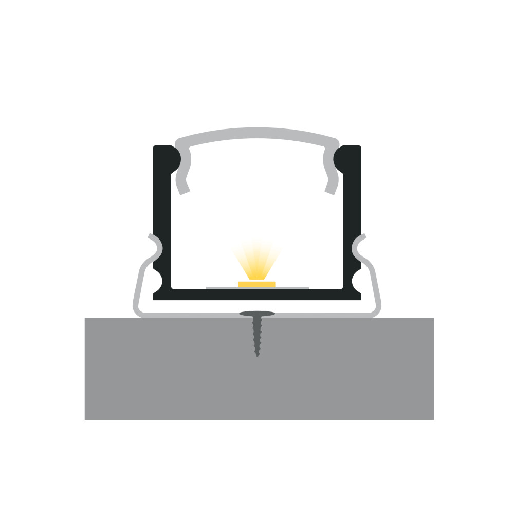 Profil LED P5-2 nawierzchniowy biały