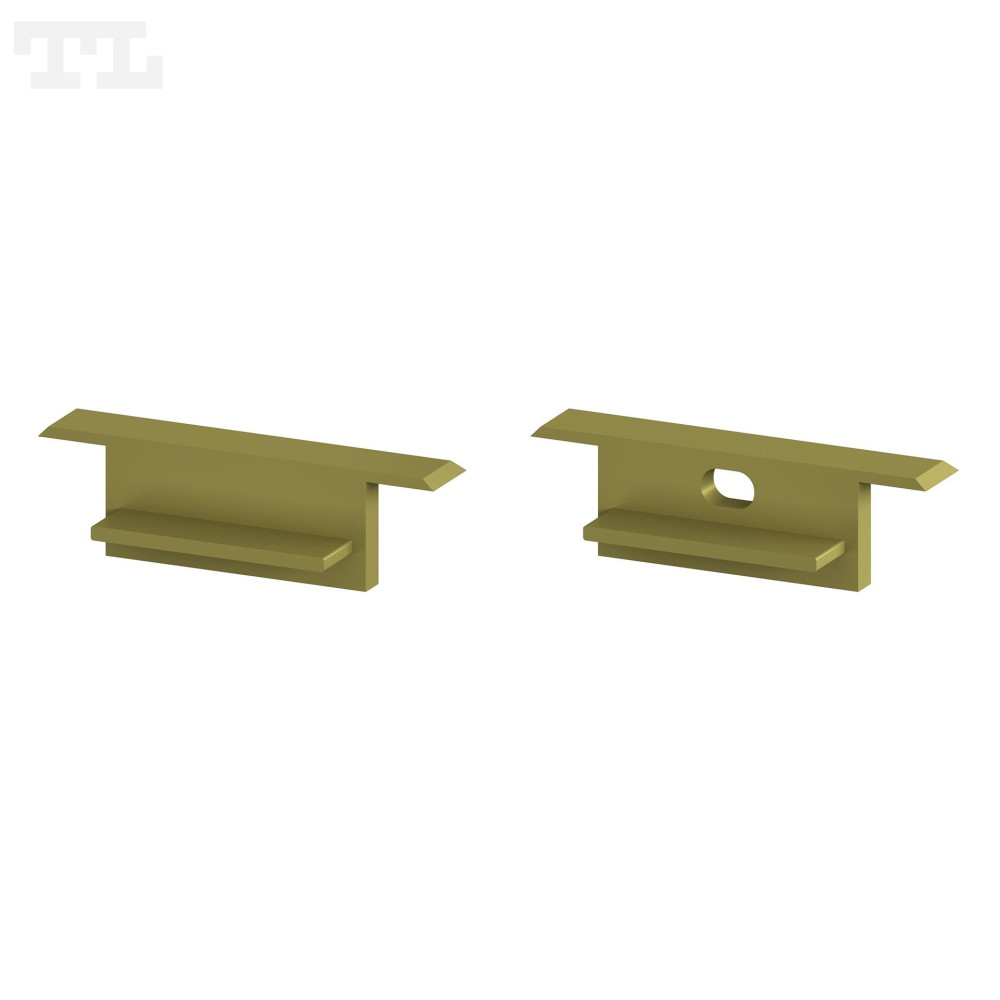 Zaślepki profilu P11-2 złote do klosza C5