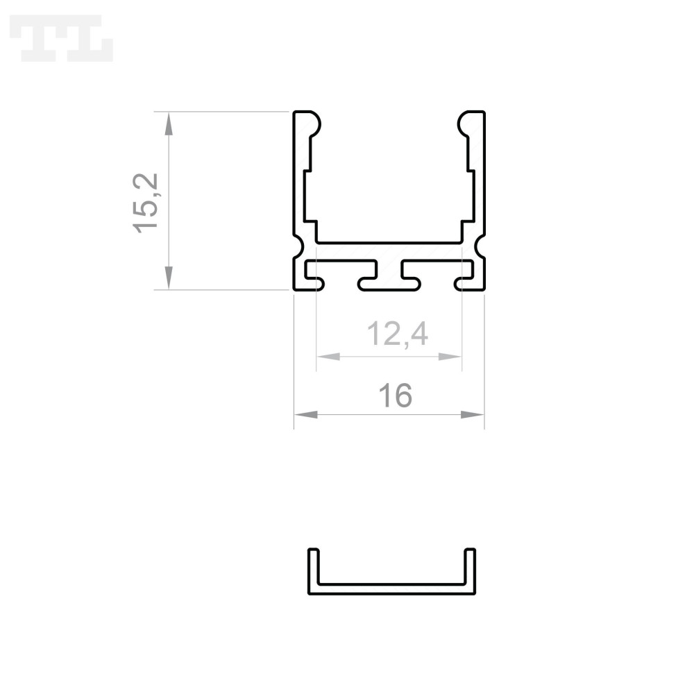 Profil LED P5-4 srebrny anodowany