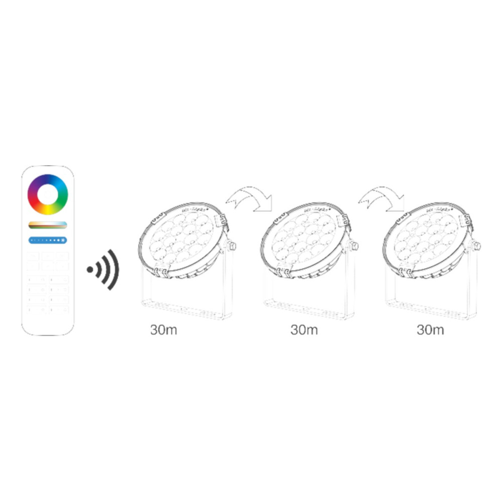 MiLight Lampa ogrodowa LED 15W RGB + CCT FUTC03