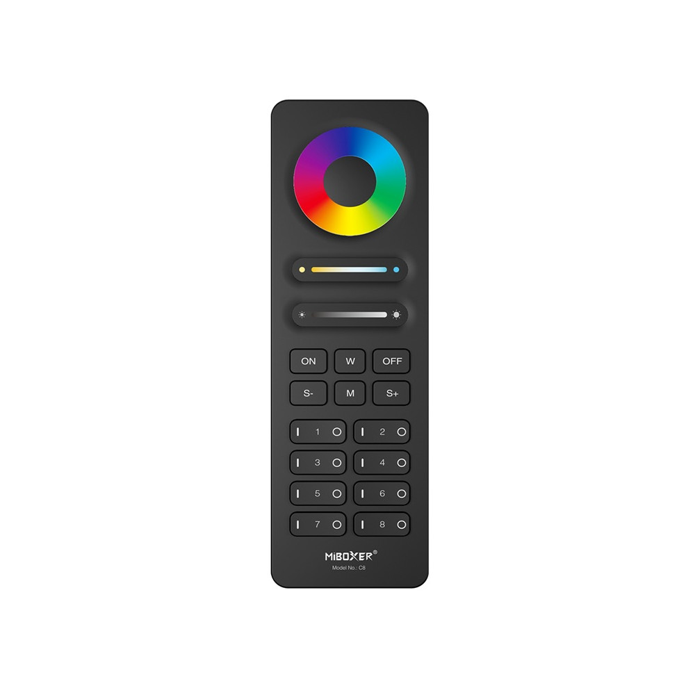 MiLight Pilot 8 strefowy RGB+CCT C8 czarny
