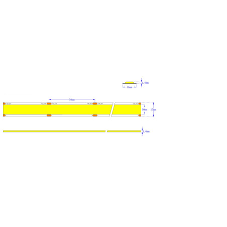 Taśma LED COB neutralna 4000K 25W 24V 960 LED/m CRI90 - 1 metr