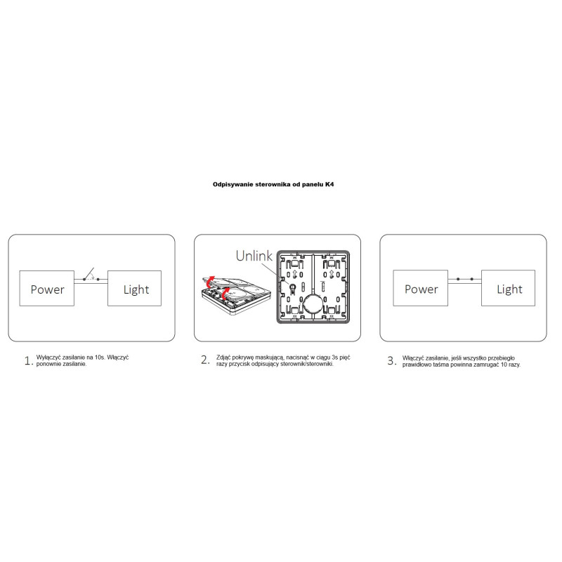MiLight Pilot 4 sekcje naścienny MONO CCT K4 biały