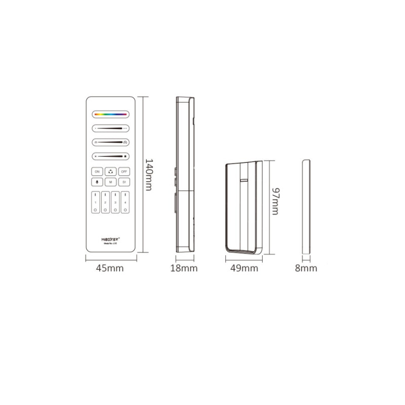 MiLight Pilot C10 4 strefy do sterowników cyfrowych SPIR3