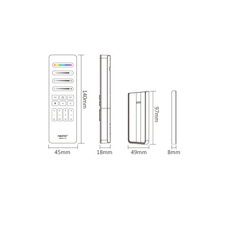 MiLight Pilot C10 4 strefy do sterowników cyfrowych SPIR3