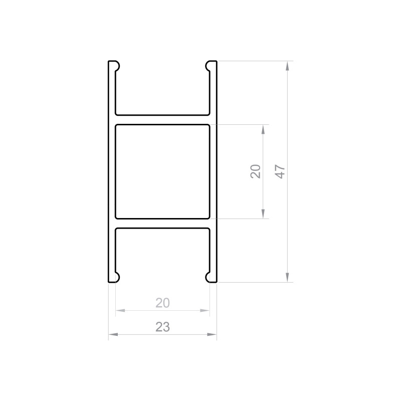 Profil LED P13-10 czarny lakierowany