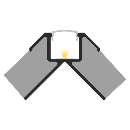 Profil LED P17-3  srebrny anodowany