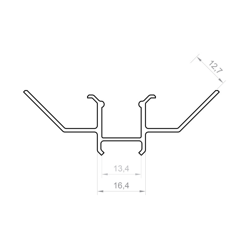 Profil LED P17-4 srebrny anodowany