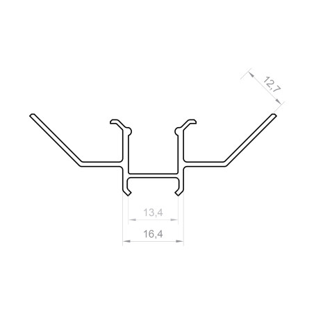 Profil LED P17-4 srebrny anodowany