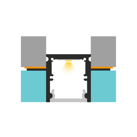 Profil LED P25-2 srebrny anodowany