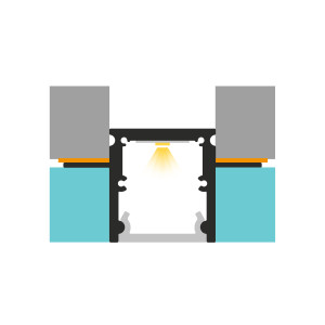Profil LED P25-2  biały lakierowany