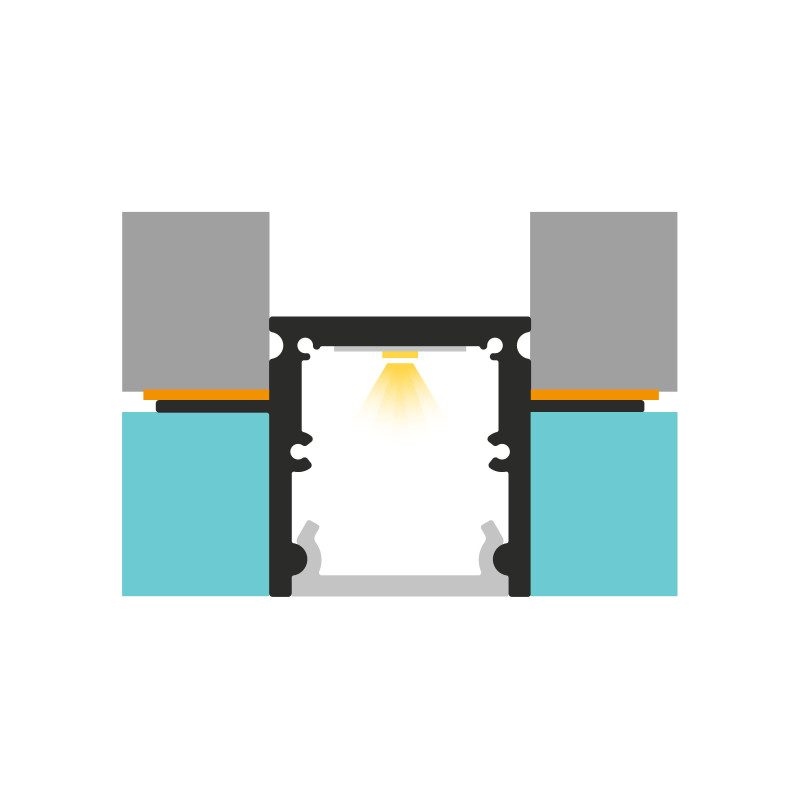 Profil LED P25-2  biały lakierowany