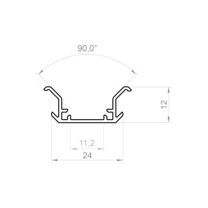 Profil LED P11-3 czarny lakierowany