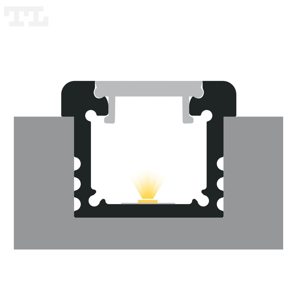 Profil LED P24-3 czarny lakierowany