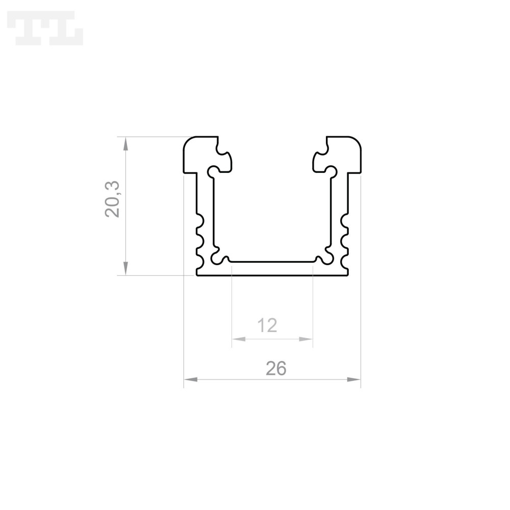 Profil LED P24-3 czarny lakierowany